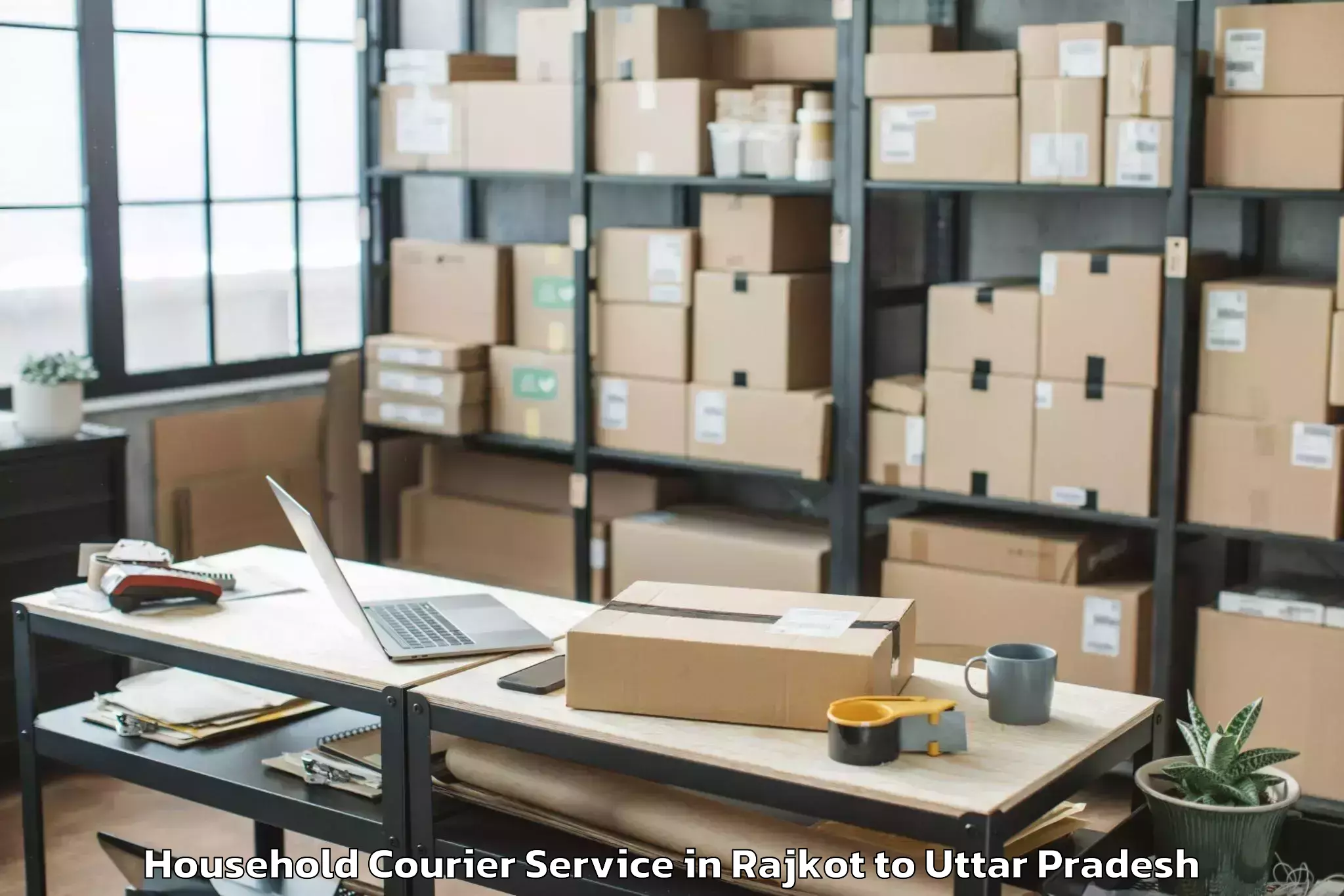 Trusted Rajkot to Fatehabad Agra Household Courier